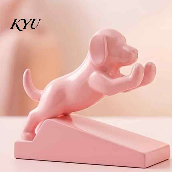 Puppy Ornament Cute Door Stopper, 3D Printed Dog Wedge, Decorative Home Office Desk Decor Stop, Non-Slip Holder for Bedroom, Nursery, Lovers