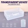 Transparent Storage Container Jewelry Box Clear Plastic Organizer Box Empty Earring Storage Organizer Display Case For Beads