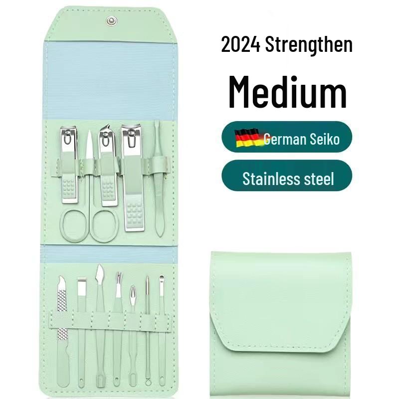 Stainless Steel Nail Care Set: Clippers, Cuticle Remover, Manicure & Pedicure Tools for Ingrown Nails