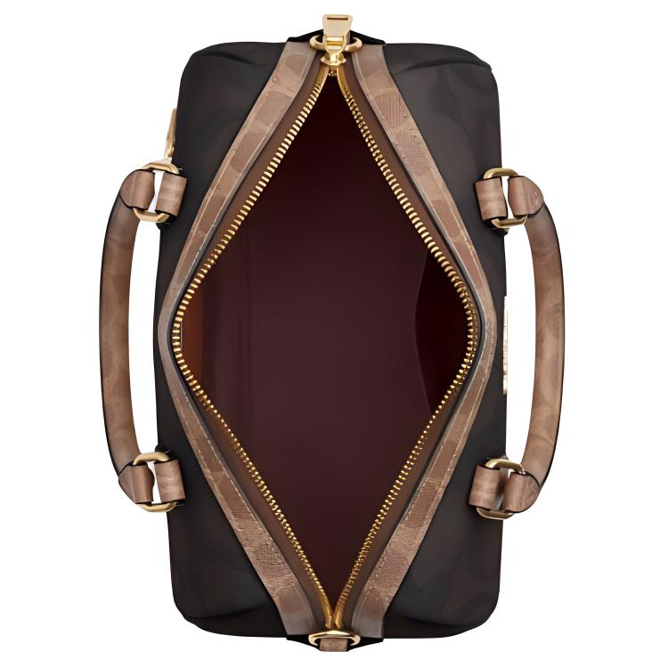 Coach Rowan 25 Printed Logo Coated Canvas Shoulder Crossbody Handbag Medium Women handbags Brown CY679-IMXI8