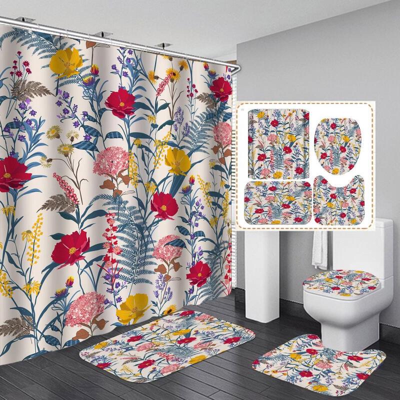 Yipanduo Botanical Punch-Free Shower Curtain