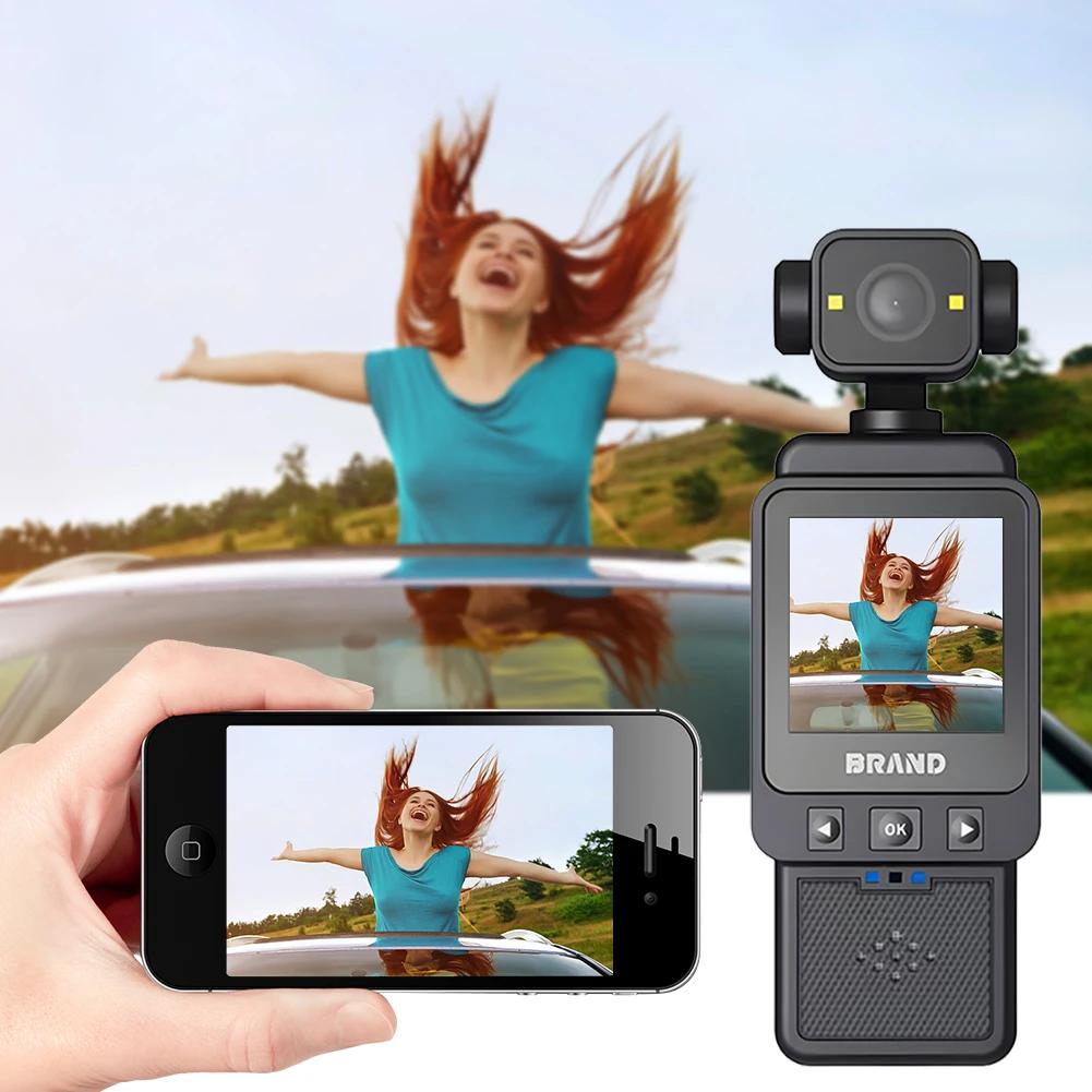 1080P HD Handheld Pocket Camera 360° Rotating WiFi Sports Wearable Camera Travel Bicycle Night Vision Driver Recorder for Motor