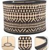 Angoily Bamboo Lamp Shade Vintage Drum Lampshade Shade Decorative Lamp Cover for Chandeliers Floor Light Pendant Table Lamp