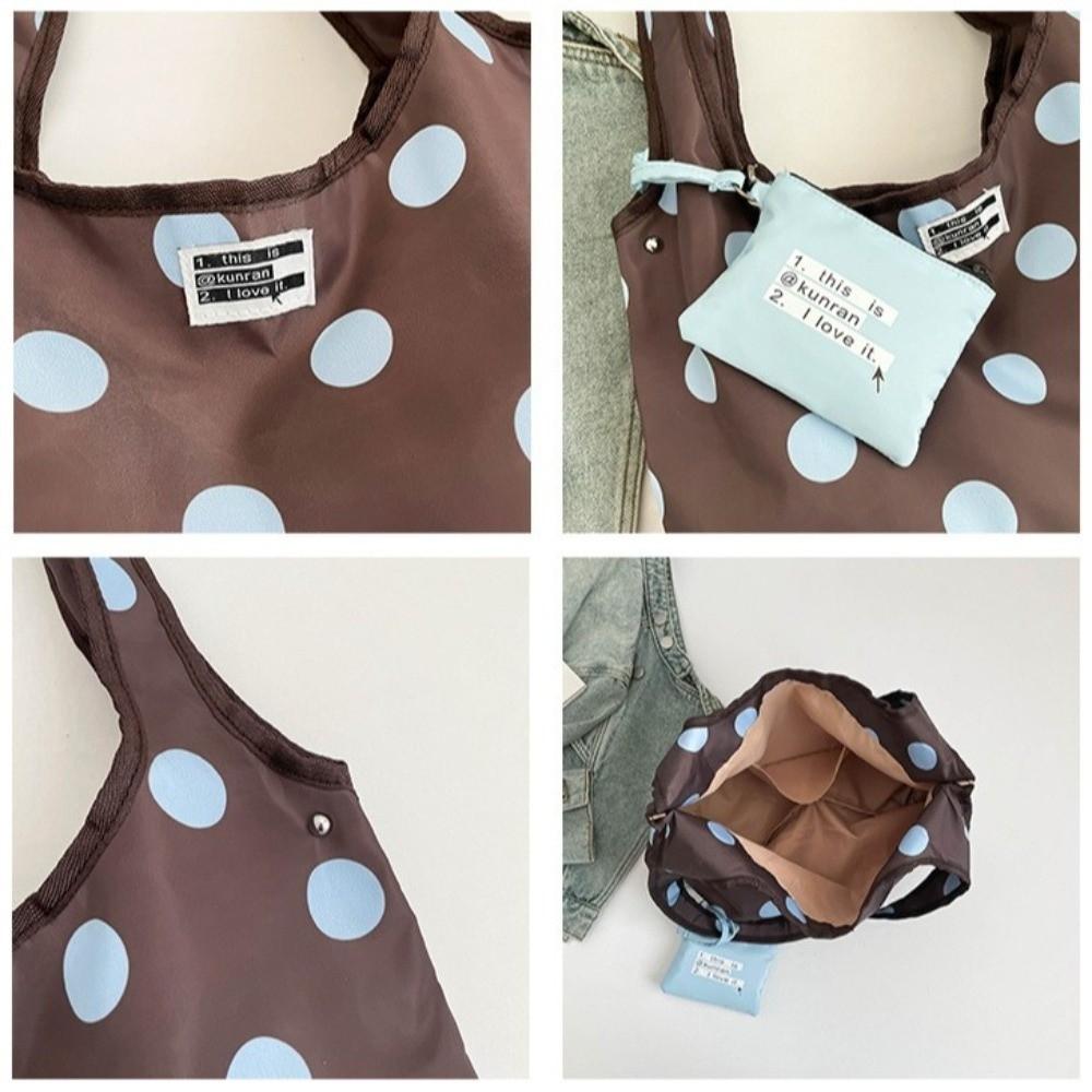 Fashion Double-sided Crossbody Bag Convenient Lace-up Shoulder Bag Polka Dot Crossbody Bag Travel