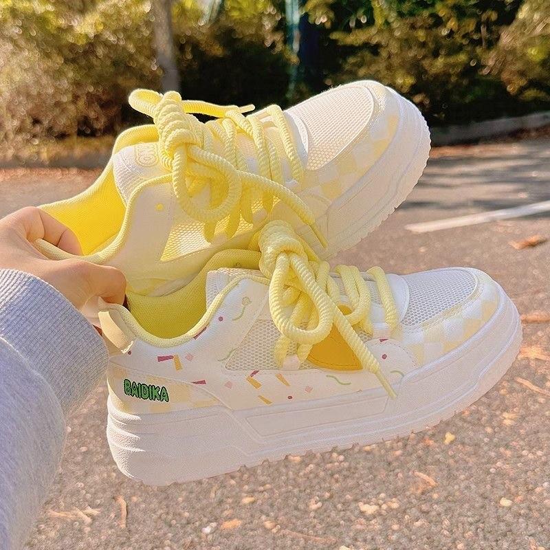 Fashion Comfortable Women's Sports Shoes 2025 Spring Summer New Trend Breathable Mesh Thick-soled Heightening Shoes Women Sneakers