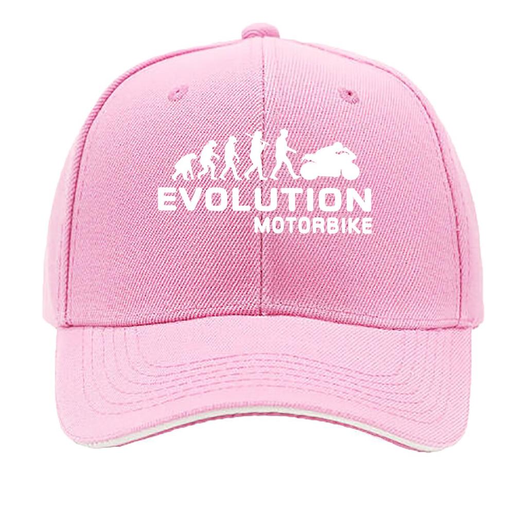 UnisexS Evolution Motorbike Print Outdoor Hat Woven Textile Machine Washable Sandwich Baseball Cap
