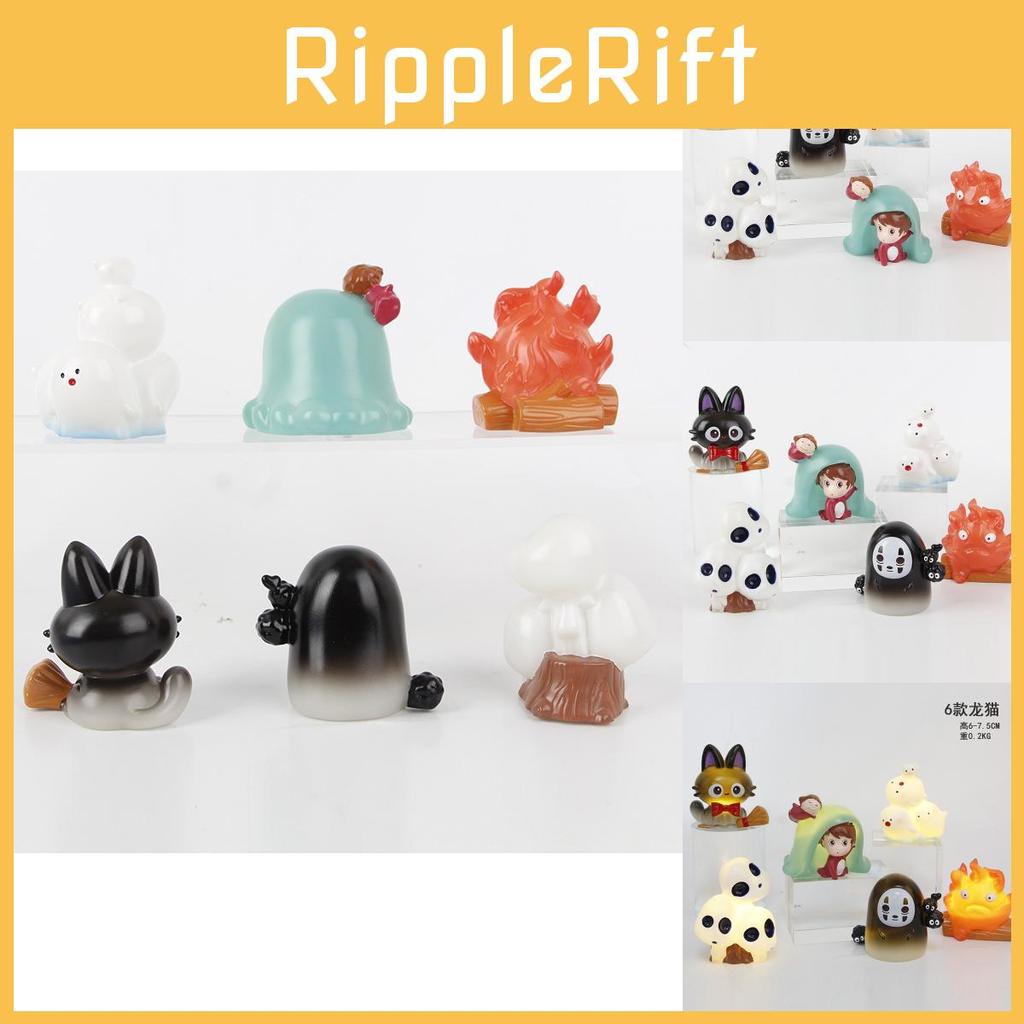 Bunte Ghibli-Charakter-Blindbox-Spielzeuge mit Ponyo, No-Face und fesselnden Geistern