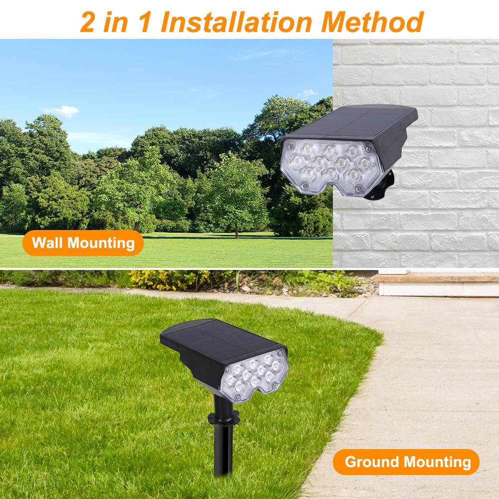 1PC Solar Spot Licht 20LED Outdoor Garten Solar Landschaft Strahler IP65 Wasserdicht 2 Modus Wand Licht Tür Hinterhof Garage