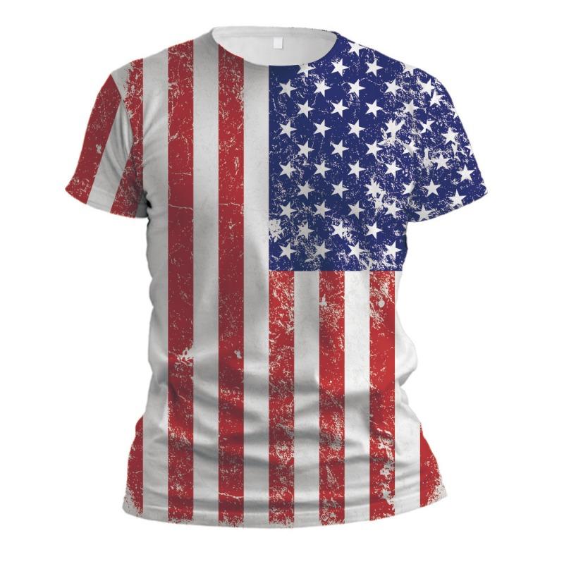 Spring Summer Round Neck Short Sleeve 3D Digital Printed T-shirt Fashion Youth Letter Printed T-Shirts