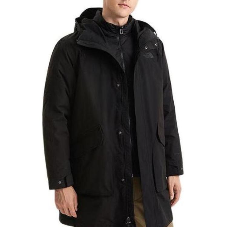 THE NORTH FACE Urban Exploration Outdoor Hiking Waterproof And Windproof To Keep Warm Windbreaker Jacket Men's Black NF0A7QT5-KX7