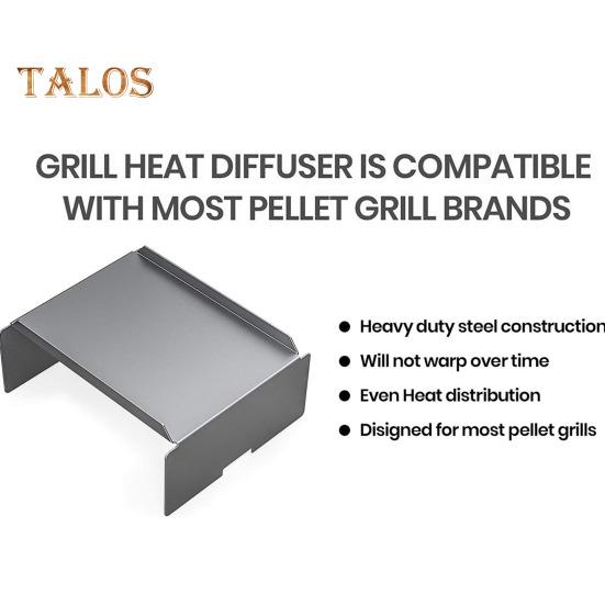 Nerūdijančio plieno karščio deflektorius Pit Boss granulių kepsninei, karščio skydas, difuzorius, nukreipėjas, kepimo priedas po liepsnos, grotelių tamerio dėklas