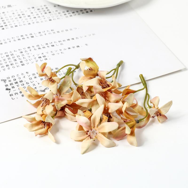 8.5cm Orchid Silk Flower Wreath Headdress Kit for Weddings