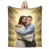 Charlie Kirk Embrace God Blanket Fleece Spring/Autumn Multi-function Lightweight Thin Throw Blanket for Home Outdoor Bedspread