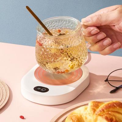 Oval Shaped Thermostatic Coaster Intelligent Energy Saving Constant-temperature Coaster Anti-slip Base Low Noise Cup Warmer