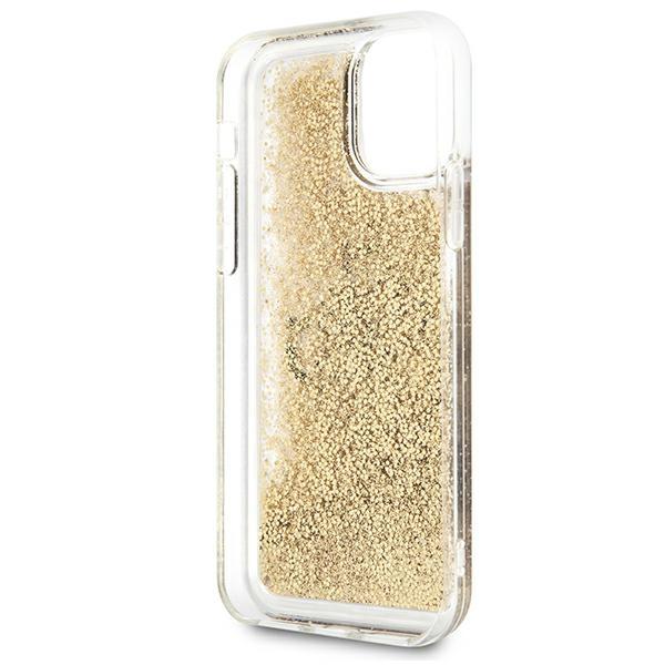 Etui do iPhone 11 Guess Liquid Glitter Złote