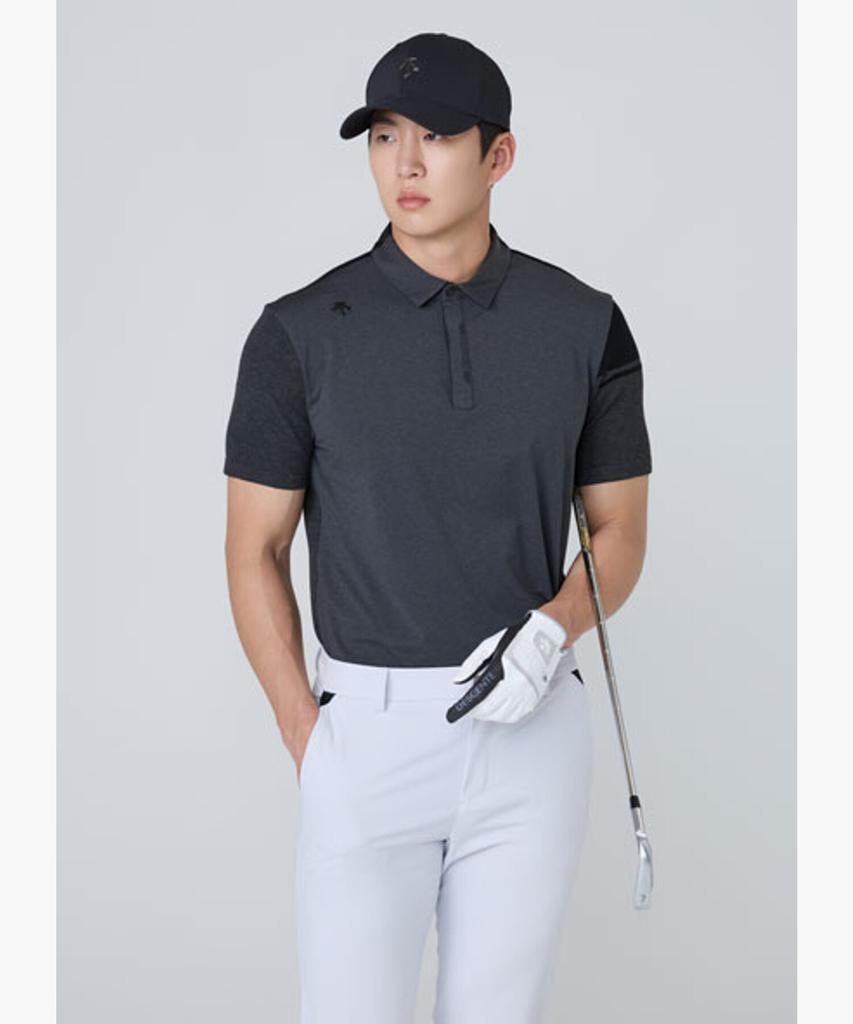 DESCENTE GOLF Men'S Hybrid Collared Short Sleeve T-Shirt Dr22Mfkp4Q