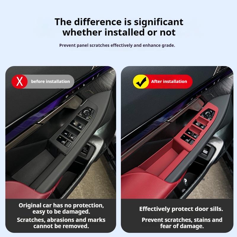 For BMW 5 Series I5 G60 2024-2026 Car Window Lift, Glass Panel Button Frame Interior Modification Supplies Interior Accessories