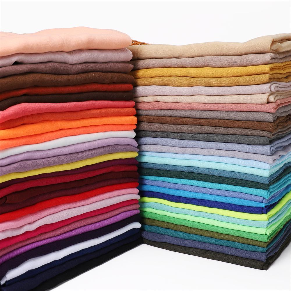 Dámská klasická bavlněno-lněná šála z příze Bali: Prodyšný, Tenký, Měkký, Hedvábný, Jednobarevný.