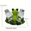 1 Stück Harz Frosch Figur, Niedlicher Salz-, Pfefferstreuer Halter, Verspielte Küche, Heimdeko für Arbeitsplatte, Eingangsbereich, Langlebige Dekorative Statue für Innen/Außen
