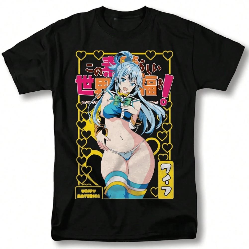 Anime Aqua Konosuba Waifu T Shirt Size S - 5XL Gift For Friends Unisex T-Shirt XXL