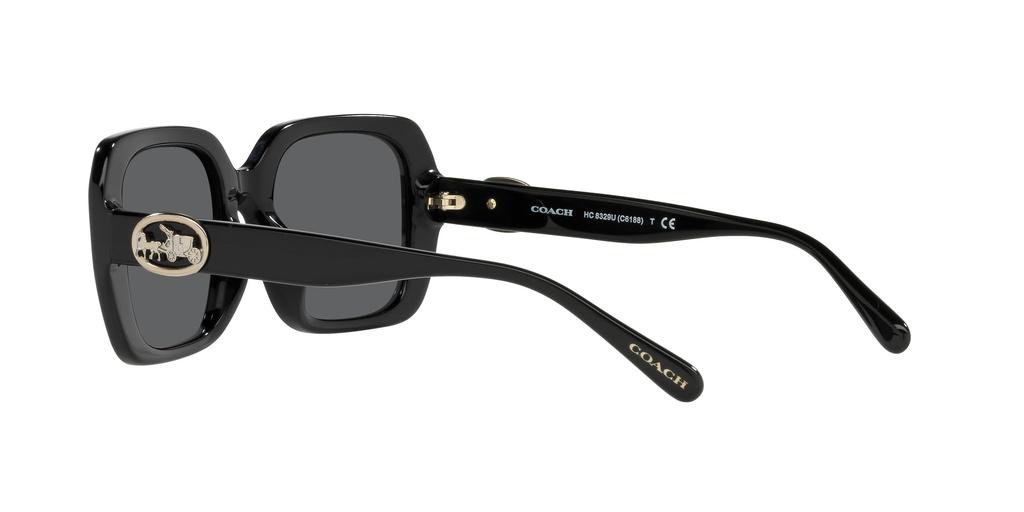 Coach HC8329U BLACK 53 Women's Sunglasses,