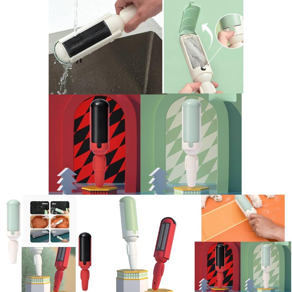 Tierhaarentferner Kleidung Statisch Mehrzweck Doppelseitige Bürstenrolle Für Katzen Und Hunde