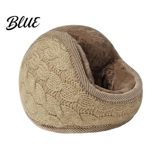 Cozy Ear Protectors Winter Muffs for Women Men Foldable Earmuffs with Thickened Warm Plush Lining Soft Knit Thermal Warmers Outdoor Sports
