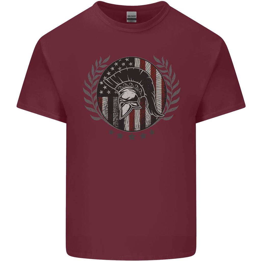USA Bodybuilding Flag Gym Training Spartan Unisexs Light Cotton TShirt