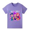 Kids' Kpop Demon Slayer Group Print Short Sleeve T-Shirt