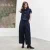 Women's Retro Cotton Linen Denim Shirt