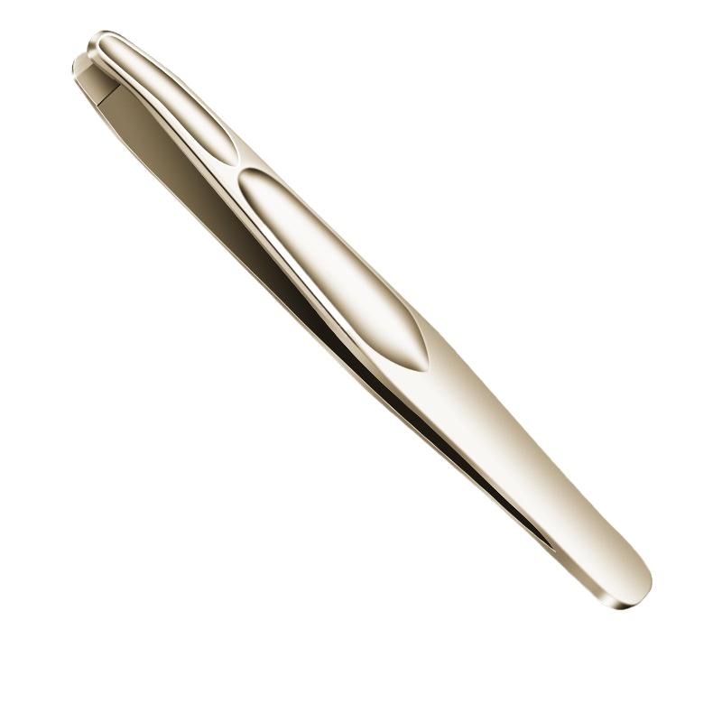 Tainless Steel Precision Tweezers for Eyebrow Eyelashes Beard & Mustache - High-Accuracy Round Head, Seamless Clamping