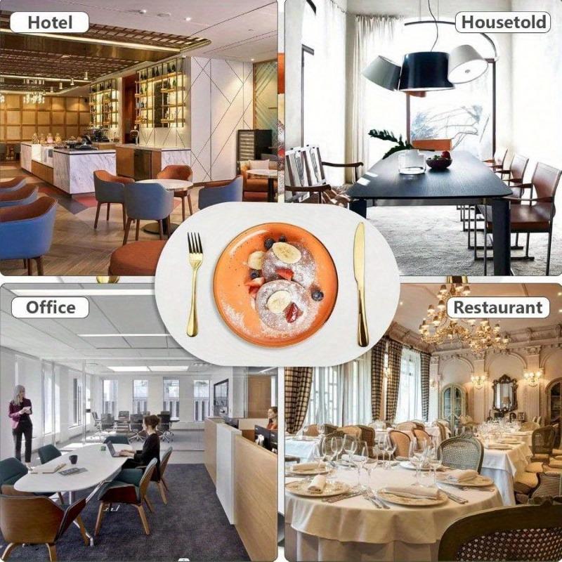 6pcs Artificial Leather Placemats Heat-resistant and Easy To Clean and Wipe Suitable for Kitchens Restaurants and Terraces.