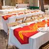 Chinese Dragon Printed Table Runner 11 Inch x 5.9 ft Asian Table Runner Chinese Party Decorations for Spring Festival Party Supplies Kitchen Dining