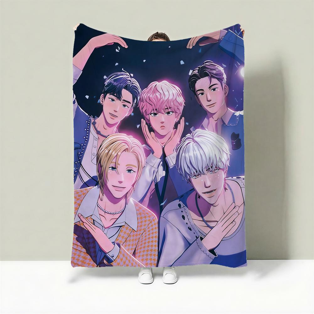 Kpop P-PLAVE Coperta Leggera in Flanella 240g Morbida Delicata sulla Pelle per Rinfrescare l'Estate