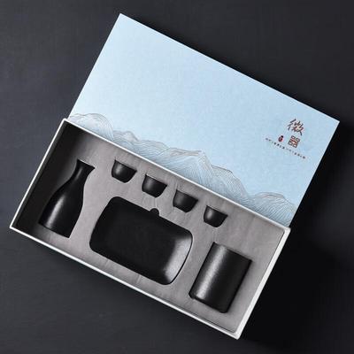 Japanese Style Coarse Pottery Sake Warmer Gift Set