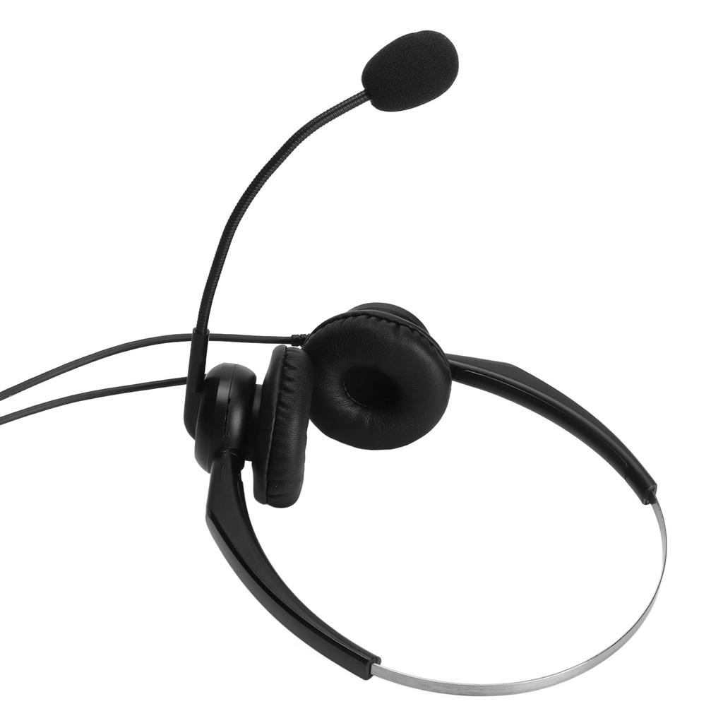 Kabelgebundenes Business-Headset mit Geräuschunterdrückung, binauraler Telefon-Kopfhörer mit Mikrofon für Büro-Callcenter