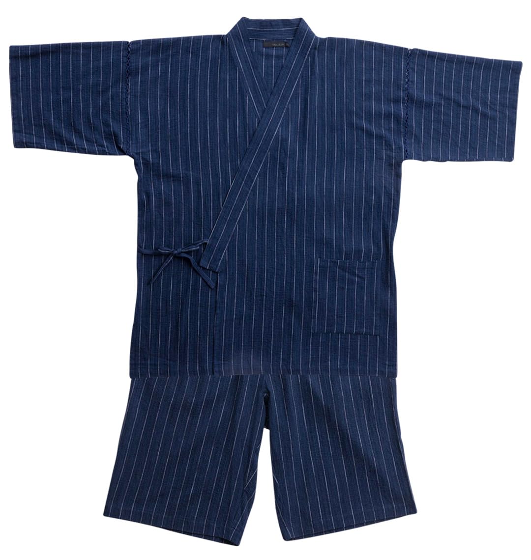 

Большой размер хлопок лен Shijira Jinbei 3л темно-синий (МКС) MC.SP