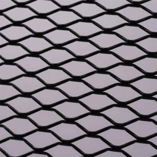 Car Bumper Mesh Grille Net Cover Protector Aluminum For Fender Hood Vent Black