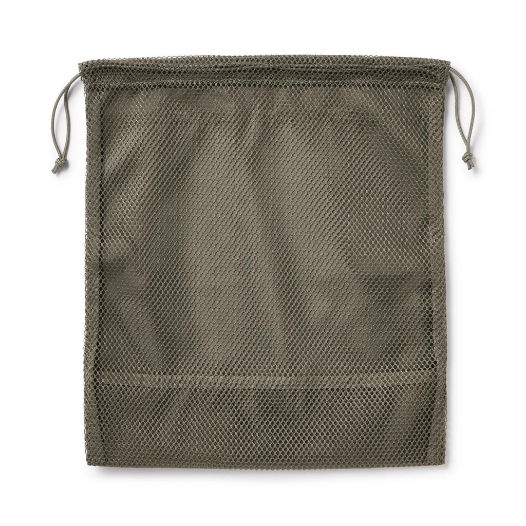 MUJI Polyester Mesh Drawstring Double 27 X 30 X 12 84475993 Bag, Type, Khaki, Medium, Approx. Cm,