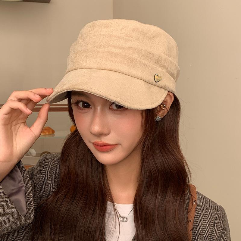 Retro Versatile Woolen Beret Showing Face Ducktongue Octagonal Hat Children'S Warm Windproof Newsboy Hat