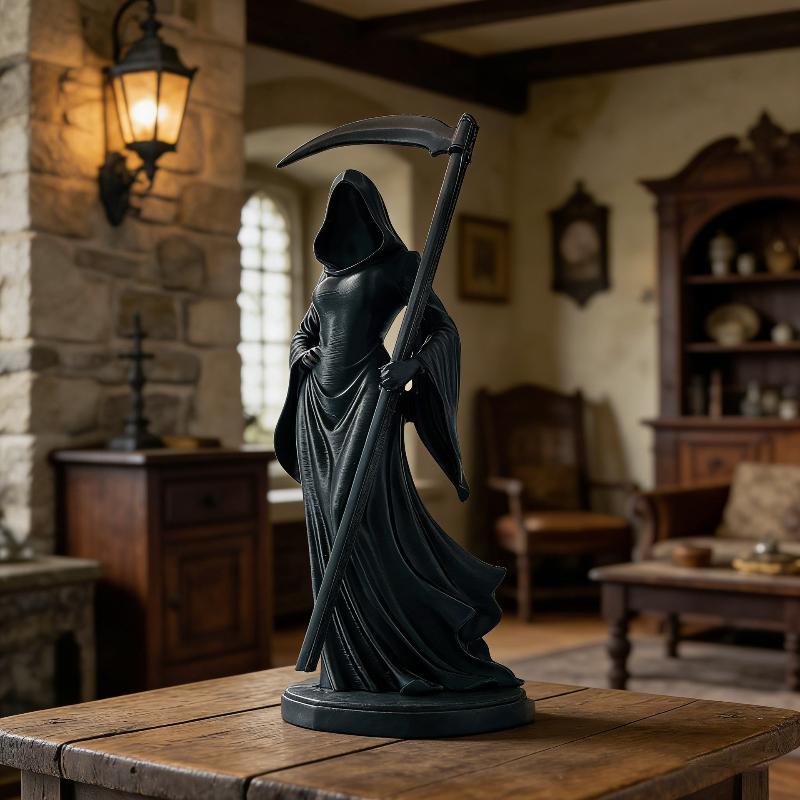 1Pcs 3D Printed White Dress Ghost Sculpture Model Ornament Funny Ghost Statue Halloween Indoor And Outdoor Decoration