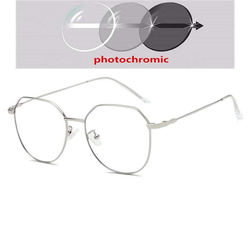 Big Frame Anti Blue Light Computer Glasses Women Metal Retro Nearsighted Spectacles Prescription 0 To -6 0