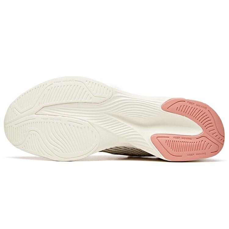 Anta Edge Slip Resistant Cushioning Abrasion Resistant Breathable Low Top Running Shoes Women's Black White 122035589-4