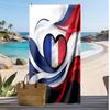 France Football Druck Strandtuch Schnelltrocknend Super Saugfähig Weiches Badetuch für Schwimmen Strand Reisen Fan Souvenir Geschenk