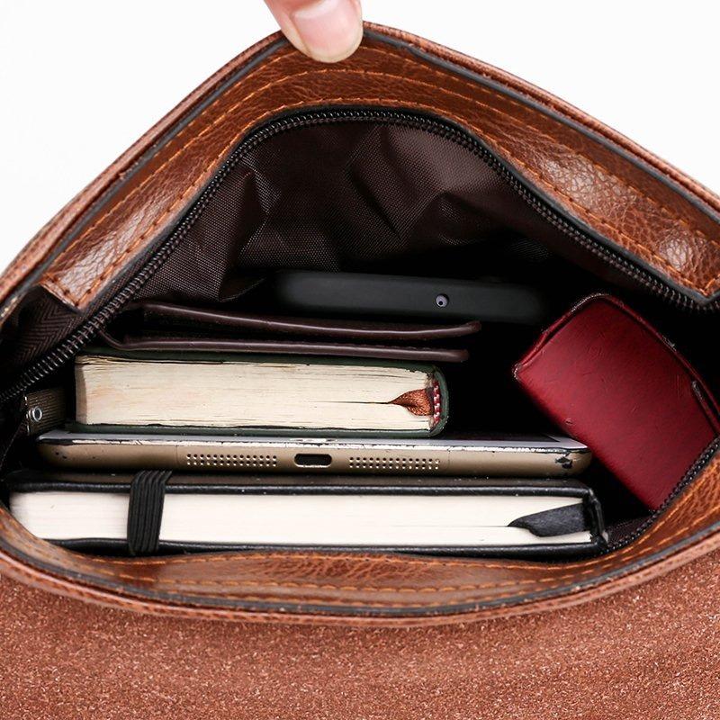 Autumn and winter new men's messenger bag computer bag file bag large capacity business briefcase men's bag soft leather shoulder bag