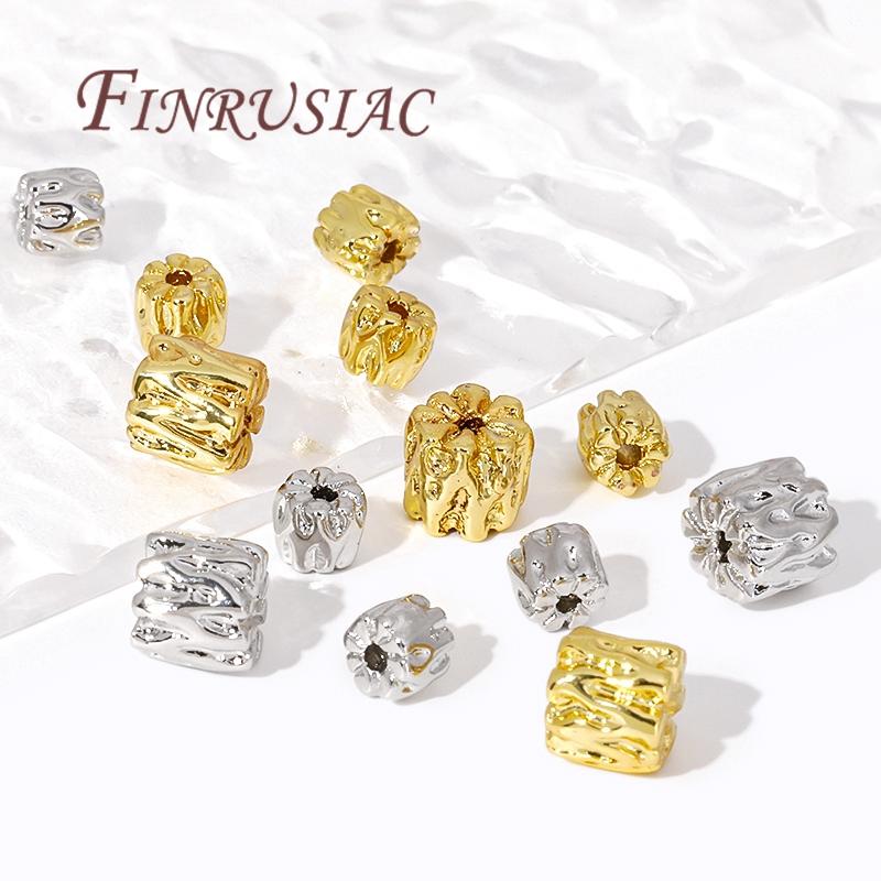 Bead Separators 18K Gold Color Irregular Spacer Beads Bracelet Beads DIY Jewelry Making Supplies Necklace Accessories