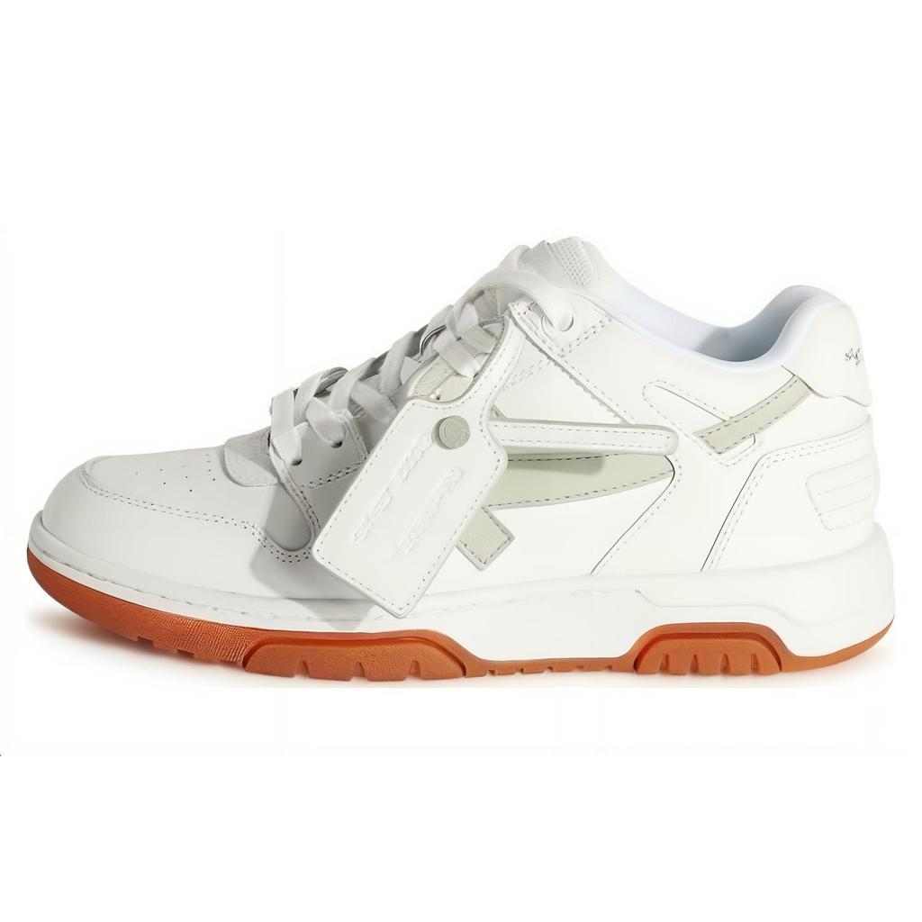(WMNS) Off-White Out Of Office Low-Top Sneaker 'White Brown' Women's OWIA259F23LEA0030152