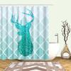 Cartoon Animals Cat Bird Giraffe Shower Curtains Bathroom Curtains Waterproof Polyester Bath Screen Curtain with 12 Hooks