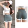 Pantaloncini da Yoga da Donna a Vita Alta a Compressione Allenamento Corsa Pantaloncini Base Colore Patchwork Vestibilità Slim Sollevamento Glutei Leggings Sottili