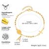 Stainless Steel Rosary Virgin Mary Beaded Bracelets with A-Z Initial Letter Pendant, Gold Plated Religion Jewelry for Women